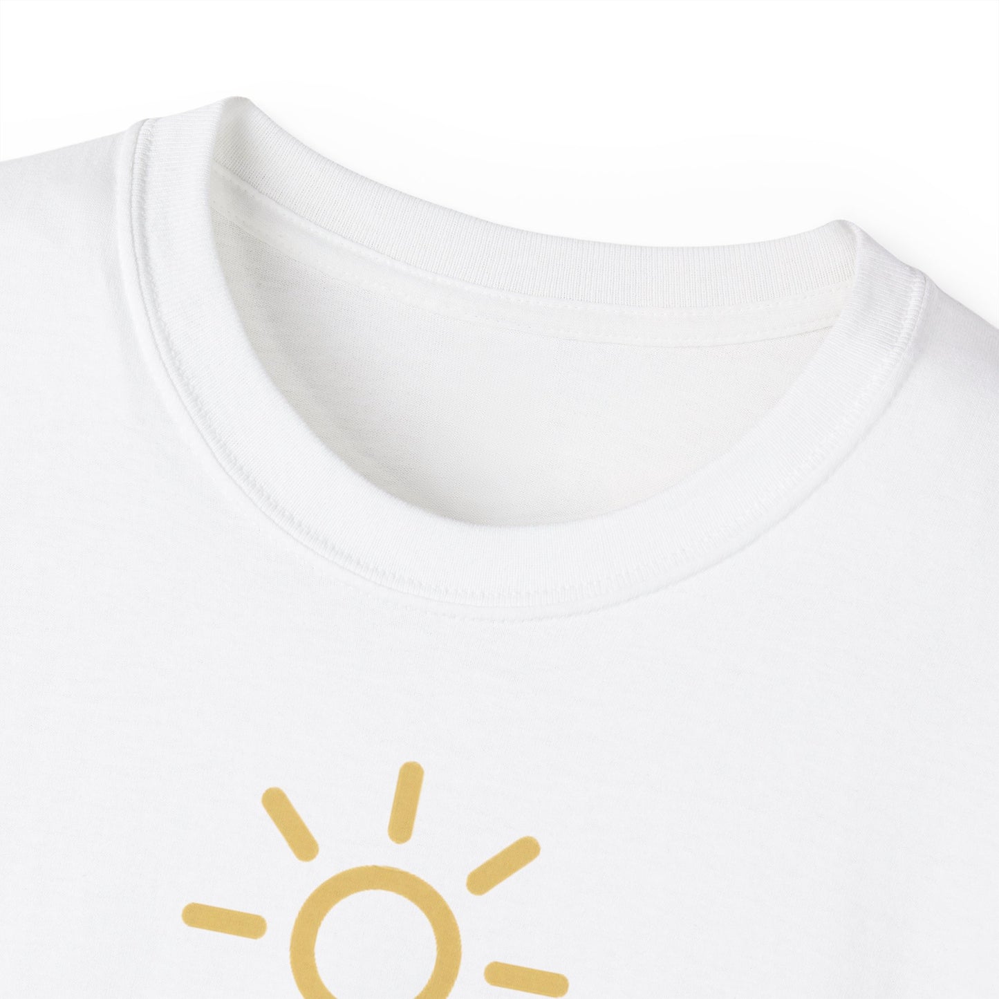Shine Gently Sun Graphic Tee — Inspirational Minimalist Cotton T‑Shirt