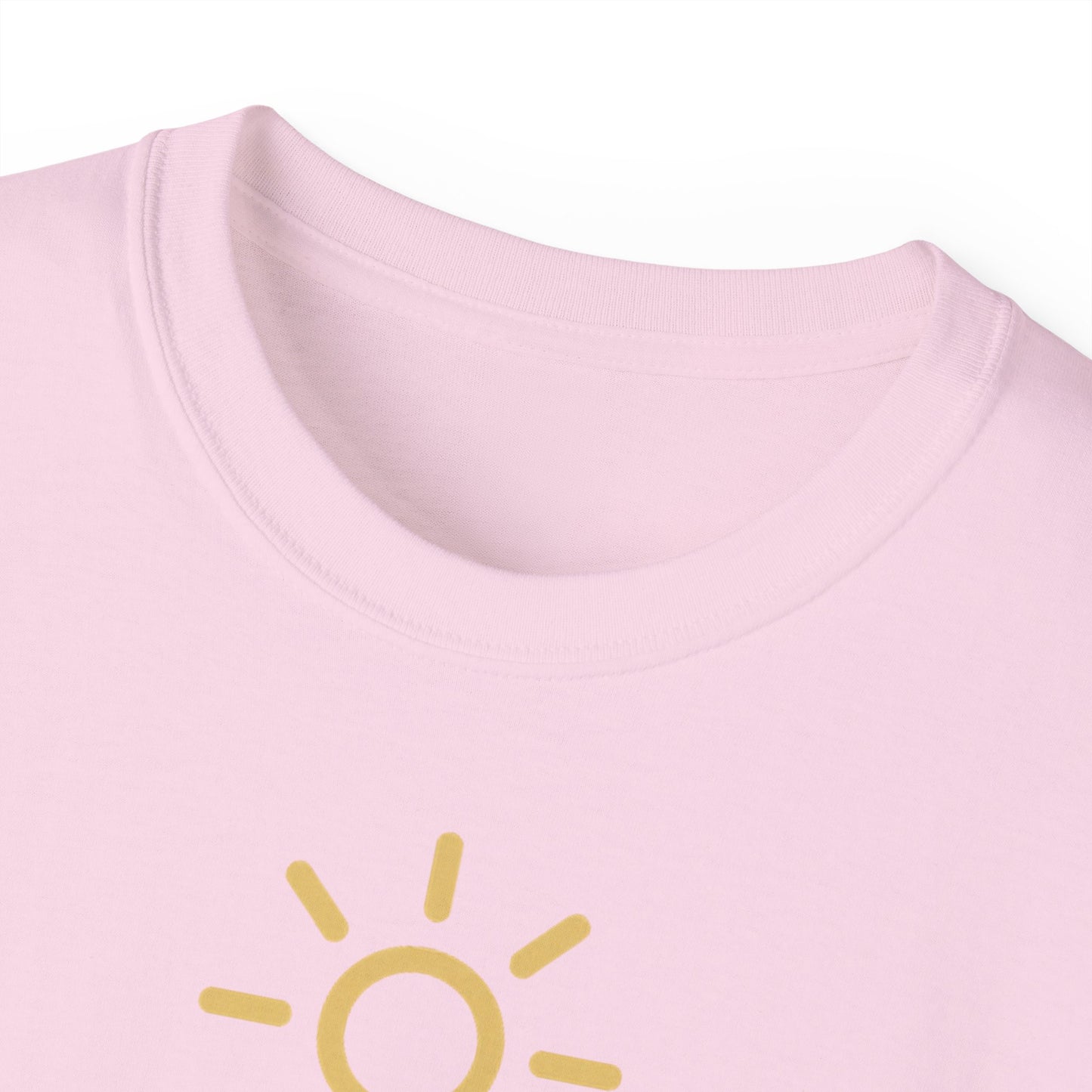 Shine Gently Sun Graphic Tee — Inspirational Minimalist Cotton T‑Shirt